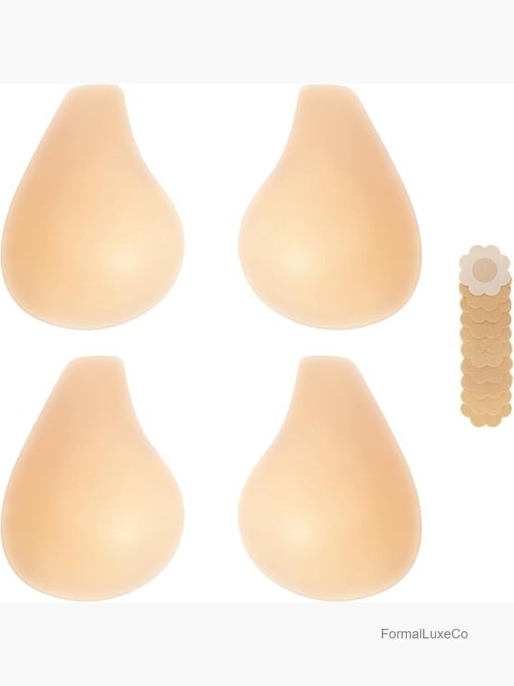 Added Lift Seamless Ultra-Thin Nipple Covers Sticky Push Up Bra Pasties Women - Picture 1 of 7